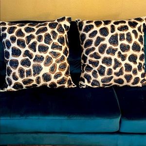 Beautiful Sparkly animal print pillow covers